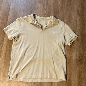 Burberry Brit Men’s Tan/Crème Polo. Slightly worn but good condition.